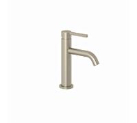 Robinet de lavabo KLUDI NOVA FONTE 20266N515 avec bonde à ouverture par pression, finition nickel brossé inox