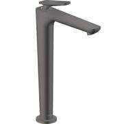 Robinet de lavabo monocommande AXOR Citterio C 250 avec technologie CoolStart et bonde intégrée - Forme cubique, finition noir brossé