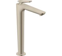 Robinet de lavabo monocommande AXOR Citterio C, modèle 250, avec technologie CoolStart, livré avec bonde et siphon, finition nickel brossé