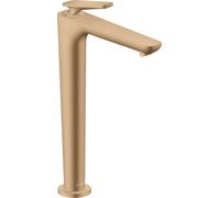 Robinet de lavabo monocommande AXOR Citterio C, modèle 250, avec technologie CoolStart, livré avec bonde et siphon, finition bronze brossé