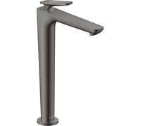 Robinet de lavabo monocommande AXOR Citterio C, modèle 250, avec technologie CoolStart, livré avec bonde et siphon, finition noir chromé poli