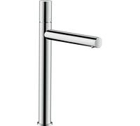 Robinet de lavabo monocommande AXOR Uno 260, conçu pour les vasques à poser, avec système desans contact et bonde intégrée, finition chrome