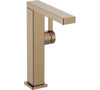 robinet de lavabo monocommande hansgrohe Tecturis E, finition bronze brossé, avec système CoolStart, bec pivotant et bonde à ouverture par pression