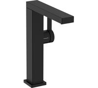 robinet de lavabo monocommande hansgrohe Tecturis E, finition noir mat, avec système CoolStart, bec pivotant et bonde à ouverture par pression