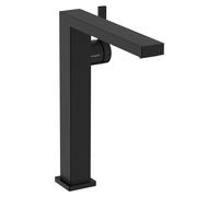 robinet de lavabo monocommande Hansgrohe Tecturis E, finition noir mat, système CoolStart et EcoSmart+, conçu pour les vasques à poser, avec système de bonde à ouverture par pression