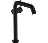 Robinet de lavabo monocommande hansgrohe Tecturis S, finition mate noire, système CoolStart EcoSmart+, conçu pour les vasques à poser, avec système de bonde à ouverture par pression