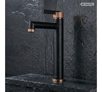 Robinet de lavabo PaulGurkes en noir mat pour vasque sur plan