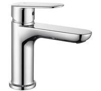 Robinet de lavabo pour salle de bain, hauteur 16,4 cm, mitigeur à une poignée économe en eau