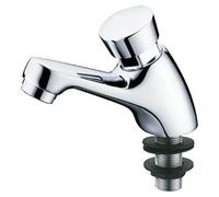 Robinet de lavabo programmable, finition chrome, style Presto, économe en eau
