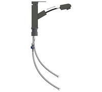 vidaXL Robinet de lavabo rétractable Finition grise 157x172 mm