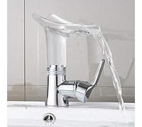 Robinet de lavabo, robinets de lavabo, Cascade, Robinet mitigeur de lavabo à poignée Unique, Robinet mitigeur d'évier monté sur Le Pont de Salle de Bains