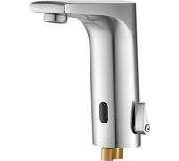 Robinet de lavabo sans contact, robinet de toilettes à capteur de mouvement automatique, mitigeur d'eau réglable mains libres pour eau froide et chaude, fonctionnant à piles, pour tuyau de 9,5 mm, nic