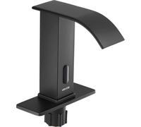 Robinet de lavabo sans contact, robinet de toilettes automatique à capteur de mouvement et cascade avec plaque de recouvrement, fonctionnant à piles, eau chaude/froide pour lavabo commercial avec tuya
