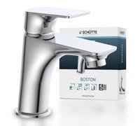 Robinet de lavabo SCHÜTTE BOSTON, robinet de salle de bain avec vidage Pop Up pour lavabo, mitigeur lavabo