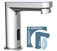 Robinet de lavabo SCHÜTTE VITAL, robinet avec capteur, mitigeur lavabo, chrome