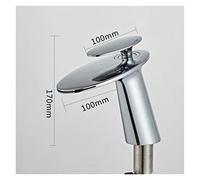 Robinet de lavabo solide laiton rose doré salle bain robinet froid et chaud mélangeur poignée à montée en or Facile à installer(Black oil Brushed)