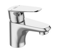 Robinet de lavabo sur pied RONDO, chromé, bouchon clic-clac, bas