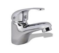 Robinet de lavabo - VIDAXL - Monotrou - Chromé - Hauteur totale 100mm - Diamètre de perçage 130mm