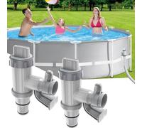 Robinet de piscine Plus pour piscine hors-sol 2 en 1 - Vanne Piscine | Valve à piston,Accessoire de piscine pour piscine Intex/Bestway/Coleman - Pompe de filtration de piscine - Vanne d'arrêt