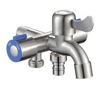 Robinet de Puisage Multifonction 3/4 Inox Électroplaqué avec Vannes de Contrôle Avizar Argent