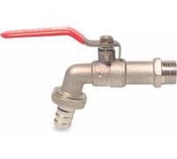 Robinet de purge à bille laiton 1" x 25 mm mâle x embout de tuyau 10bar type 120