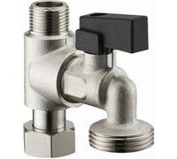Robinet de repiquage machine à laver mâle femelle écrou libre MF3/8 (12x17) sortie mâle M3/4' (20x27) Ouverture fermeture par 1/4 tour NOYON & THIEBAULT - 805-122012PL1 G