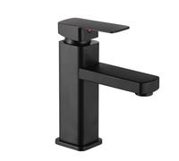 Robinet de salle de bain avec eau chaude , robinet d'évier en cuivre noir durable, extractible pour le lavage des mains