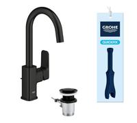Robinet de salle de bain avec outil 3en1, débit et température limitables, montage facile sur lavabo (noir, 1018712430)
