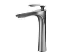 Robinet de salle de bain, Bassin de la salle bain Robinets Gold Evier Mélangeur Toup Chaude Cold Simple Poignée Monté à pont eau Robot Rose Or/Noir(Plum)