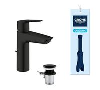 GROHE Mitigeur monocommande lavabo Start 234552432 - Noir mat, économie d'eau, tirette/vidage