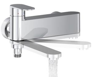 Robinet de salle de bain | Design réduit | Mitigeur de baignoire à une main | Robinet de baignoire | Solution unique | CR II 022 noir, chrome | RAVAK (Chromée)