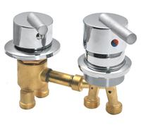 Robinet de salle de bain Messing, 2/3 voies, distance entre les trous : 10/12,5 cm