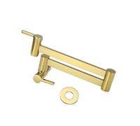 Robinet de salle de bain, Robinet de cuisine mural allongé et pliable chromé, remplissage Pot, 5 couleurs, robinet rotatif à 360 degrés en laiton massif noir(Gold)