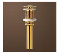 Robinet de salle de bain, Robinet de lavabo solide laiton rose doré salle bain robinet froid et chaud mélangeur poignée à montée en or(Gold no overflow)