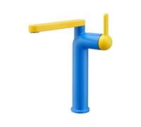 Robinet de salle de bain, Robinet de salle bains en laiton coloré, mitigeur d'évier rotatif, levier lavabo chaud et froid DN15(Multi-colored)