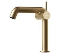 Robinet de salle de bains EMKE, or champagne, mitigeur monocommande en laiton avec cartouche en céramique