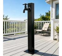 Robinet de support de colonne extérieur en acier inoxydable 304, bouche d'eau de jardin autoportante, station d'eau polyvalente pour fontaine de décoration de cour(A,Height: 95cm/37.4in)