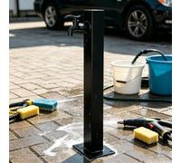 Robinet de support de colonne extérieur en acier inoxydable 304, bouche d'eau de jardin autoportante, station d'eau polyvalente pour fontaine de décoration de cour(C,Height: 95cm/37.4in)