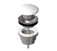 Robinet de vidage H8981860000001 avec couvercle en céramique et levier de tirage, pour lavabo avec vidage / trop-plein