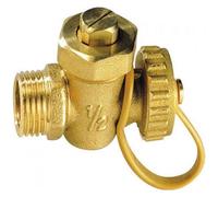 Robinet de vidange à boisseau avec bouchon de sécurité mâle Ø 15/21 THERMADOR