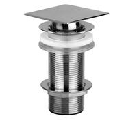Robinet de vidange Gessi 1 1/4 avec vidange ouverte pour lavabos sans trop-plein, robinet à tige min. 14mm/max.3mm, 29082707, Couleur: Métal noir brossé PVD
