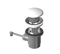 Robinet de vidage H8981870000001 avec couvercle en céramique et levier de tirage, pour lavabo