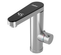 Robinet d'eau avec chauffe-eau instantané électrique - Puissance : 3,3 kW - Acier inoxydable 304 - Robinet de salle de bain avec écran LED
