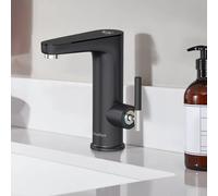 Robinet d'eau chaude 3200 W, chauffe-eau instantané, écran numérique, température réglable de 30 à 45 °C, couleur noire