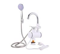 Robinet D'eau Chaude et Froide Instantané 3000w 220v pour Salle de Bain | Affichage Numérique, Chauffage en 3 Secondes, Acier Inoxydable Abs, Pulvérisateur Inclus, Blanc Style Aléatoire