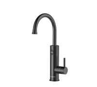 Robinet d'eau chaude instantanée, avec adaptateur universel, 220 V, acier inoxydable, noir mat, UE