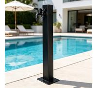 Robinet d'eau de bouche d'incendie de cour en acier inoxydable 304, colonne d'eau verticale de jardin avec double entrée, robinet de pilier extérieur autoportant pour patio
