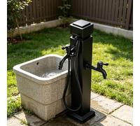 Robinet d'eau en acier inoxydable avec pistolet pulvérisateur, colonne d'eau de jardin, bouche d'eau extérieure résistante au gel, robinet d'eau pour terrasse et pelouse