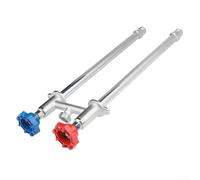 Robinet d'eau extérieur anti-gel pour alimentation chaude et froide avec construction en laiton massif et finition chromée pour montage mural de jardin en couleur argent (argent long)