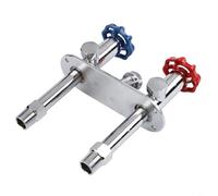 Robinet d'eau extérieur sans givre alimentation chaude et froide en laiton finition chromée double filetage 1,27 cm tuyau en fer mâle 1,9 cm GHT argent montage mural facile à installer (courte période